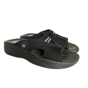 👠BOGO FREE👠Skechers Tone-Ups Sandals Slides Size 9 Black